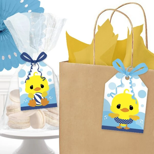 Little Ducky Party Favor Tag, Editable Digital Template 3 Little Ducky Party Favor Tag, Editable Digital Template