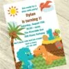 Little Dinosaur 1st Birthday Invitation, 5x7-inch, Editable Digital Template -Birthday Party Supplies 1e4049bb 9e67 5988 a406 8fbb3c50cc90 31873