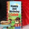 Woodland Lumberjack Beaver 2nd Birthday Centerpiece, 10-inch, Editable Digital Template -Birthday Party Supplies 29e39296 5896 5a4a 855c 039408606f6b 35004