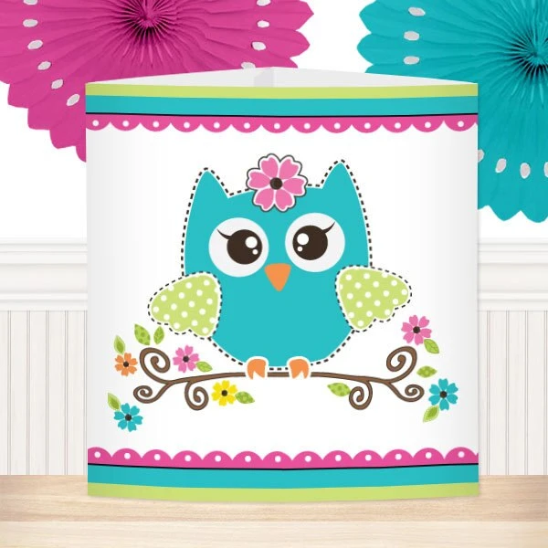Little Owl Party Centerpiece, 6-inch, Editable Digital Template 3 Little Owl Party Centerpiece, 6-inch, Editable Digital Template