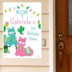Alpaca Party Welcome Sign, 8x10, 16x20, Editable Digital Template