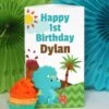 Little Dinosaur 1st Birthday Centerpiece, 10-inch, Editable Digital Template -Birthday Party Supplies 3447a674 3d84 524e 834e 6a6a26be9271 68027