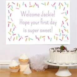 Sprinkle Baby Shower Sign, 8x10, 16x20, Editable Digital Template