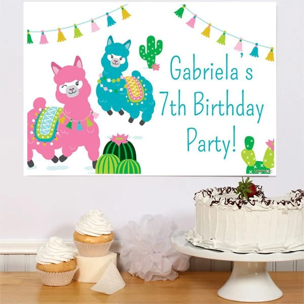 Alpaca Party Sign, 8x10, 16x20, Editable Digital Template 3 Alpaca Party Sign, 8x10, 16x20, Editable Digital Template