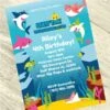 Shark Baby Party Invitation, 5x7-inch, Editable Digital Template -Birthday Party Supplies 3b75c476 5017 5ab7 b447 887137beff3e 53043
