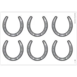 Horseshoe Party Decoration-Activity, Editable Digital Template