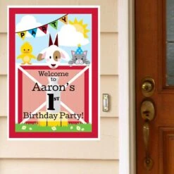 Farm Barnyard 1st Birthday Welcome Sign, 8x10, 16x20, Editable Digital Template