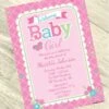Welcome Girl Baby Shower Invitation, 5x7-inch, Editable Digital Template