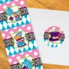 Mad Hatter Tea Party 2-in Circle, Editable Digital Template -Birthday Party Supplies 51013 mad hatter value stickers3 34095