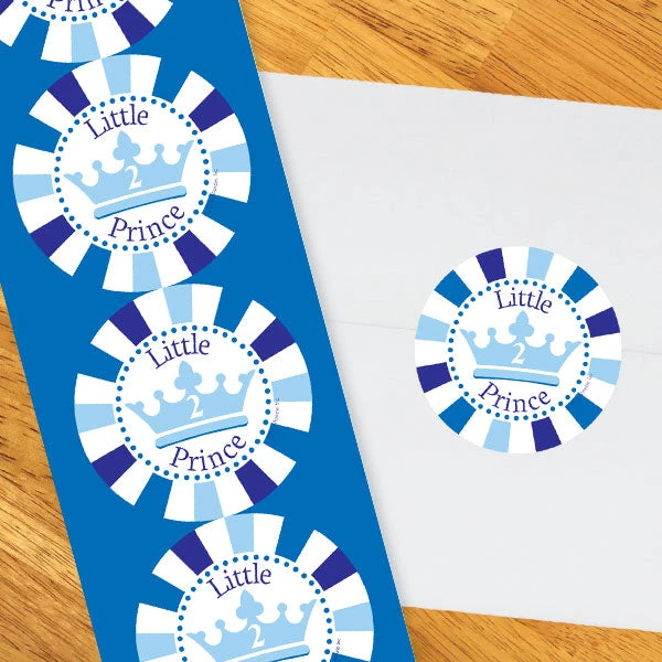 Little Prince 2nd Birthday 2-in Circle, Editable Digital Template 3 Little Prince 2nd Birthday 2-in Circle, Editable Digital Template