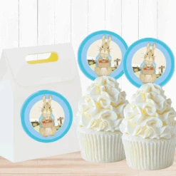 Peter Rabbit Party 2-in Circle, Editable Digital Template, Instant Download