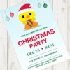 Christmas Little Ducky Party Invitation, 5x7-inch, Editable Digital Template, Instant Download -Birthday Party Supplies 57914 Little Ducky Party Invitation