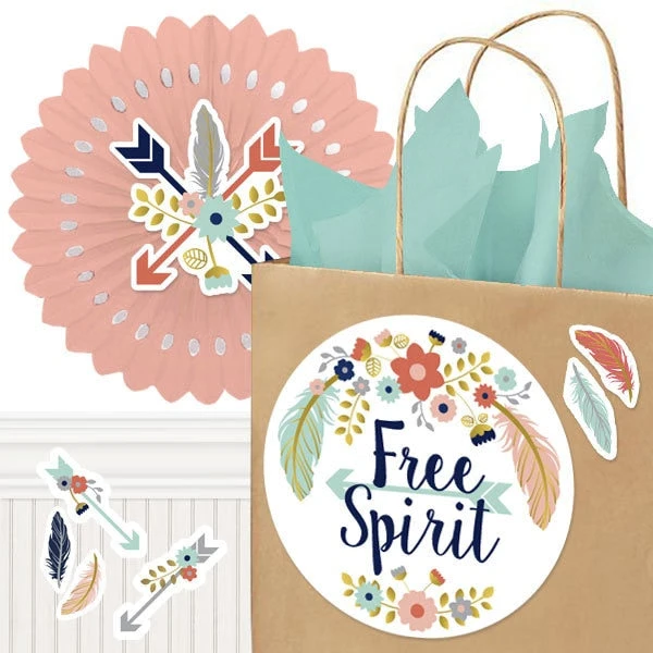 Boho Party Cutout Decoration, Editable Digital Template 3 Boho Party Cutout Decoration, Editable Digital Template