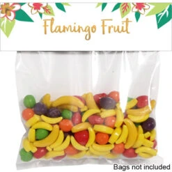 Aloha Flamingo Tropic Party Editable Treat Bag Topper, Editable Digital Template