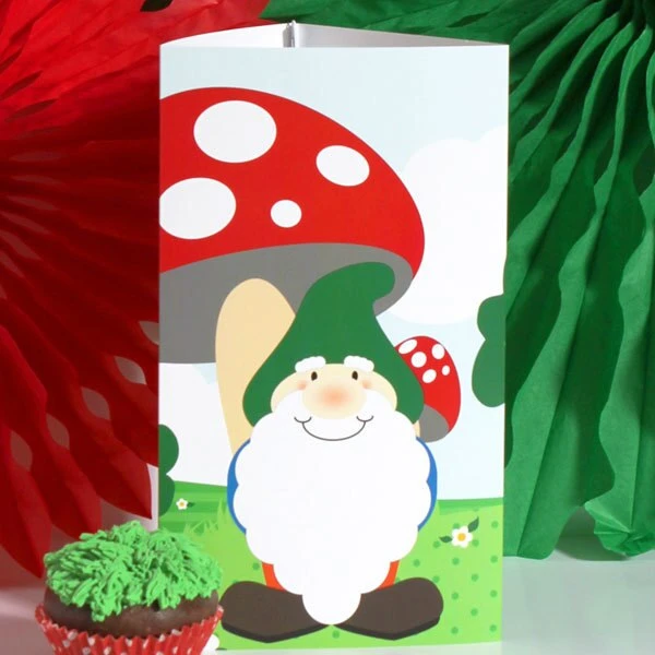 Woodland Gnome Party Centerpiece, 10-inch, Editable Digital Template 3 Woodland Gnome Party Centerpiece, 10-inch, Editable Digital Template