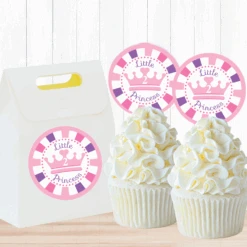 Little Princess 2nd Birthday 2-in Circle, Editable Digital Template, Instant Download