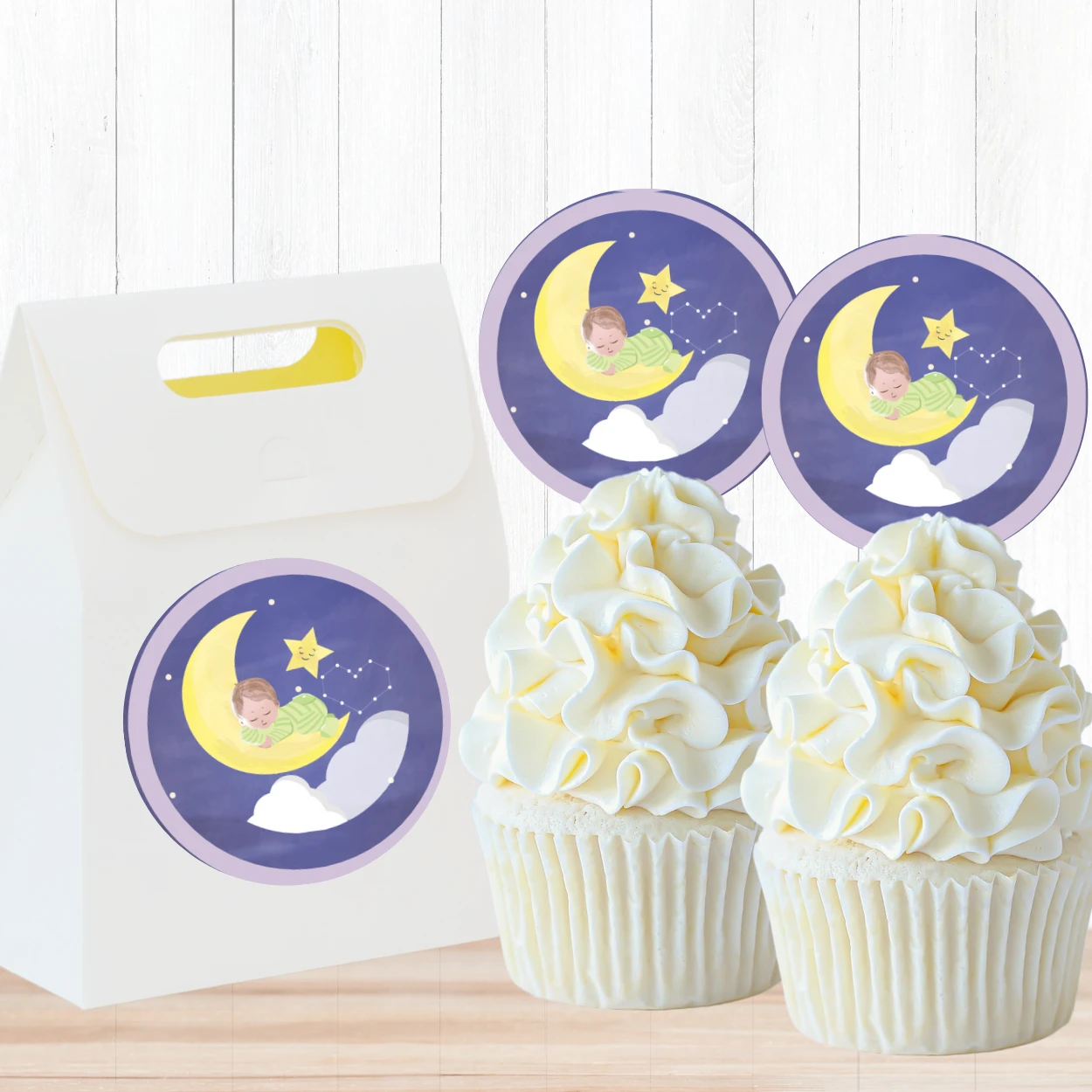 To The Moon Baby Shower 2-in Circle, Editable Digital Template, Instant Download 3 To The Moon Baby Shower 2-in Circle, Editable Digital Template, Instant Download