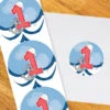 Nautical Dolphin 1st Birthday 2-in Circle, Editable Digital Template 1 Nautical Dolphin 1st Birthday 2-in Circle, Editable Digital Template -Birthday Party Supplies 66935 nautical 1st birthday 2in value stickers 80483