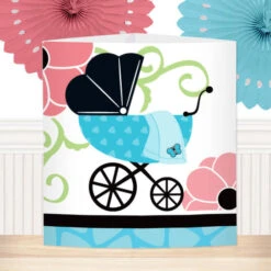 Little Butterfly Baby Shower Centerpiece, 6-inch, Editable Digital Template