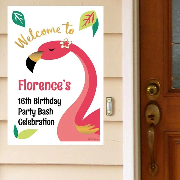 Aloha Flamingo Tropic Party Welcome Sign, 8x10, 16x20, Editable Digital Template 3 Aloha Flamingo Tropic Party Welcome Sign, 8x10, 16x20, Editable Digital Template