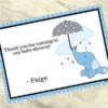 Elephant Blue Baby Shower Thank You, 5x7-inch, Editable Digital Template -Birthday Party Supplies 75a58f48 3e3d 515f 8109 1886ee47d86e 77662