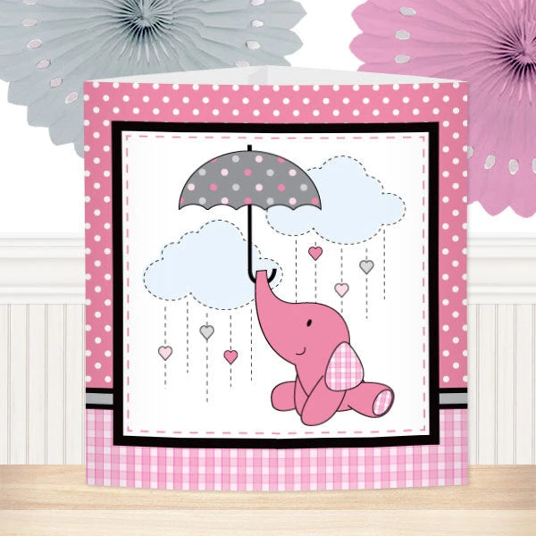 Elephant Pink Baby Shower Centerpiece, 6-inch, Editable Digital Template 3 Elephant Pink Baby Shower Centerpiece, 6-inch, Editable Digital Template