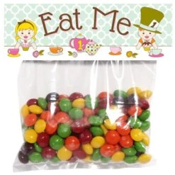 Alice In One-derland 1st Birthday Editable Treat Bag Topper, Editable Digital Template