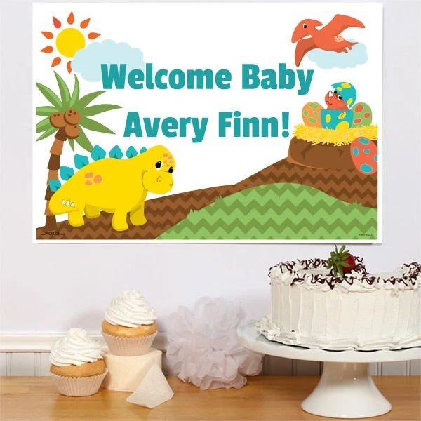 Little Dinosaur Baby Shower Sign, 8x10, 16x20, Editable Digital Template 3 Little Dinosaur Baby Shower Sign, 8x10, 16x20, Editable Digital Template
