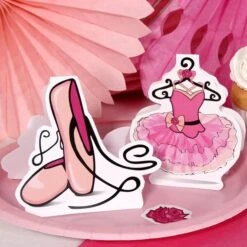 Ballerina Party Table Decoration, Editable Digital Template, Instant Download