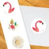 Aloha Flamingo Tropic Party 2-in Circle, Editable Digital Template -Birthday Party Supplies 82785 aloha 2in stickers 68728