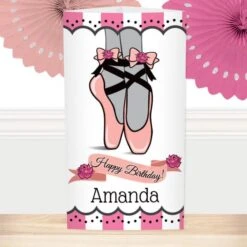 Ballerina Birthday Centerpiece, 10-inch, Editable Digital Template