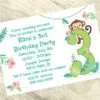 Little Monkey 3rd Birthday Invitation, 5x7-inch, Editable Digital Template -Birthday Party Supplies 8408c811 184e 5719 b5cd 3a6dce39fc3a 40143
