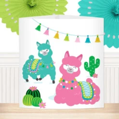 Alpaca Party Centerpiece, 6-inch, Editable Digital Template