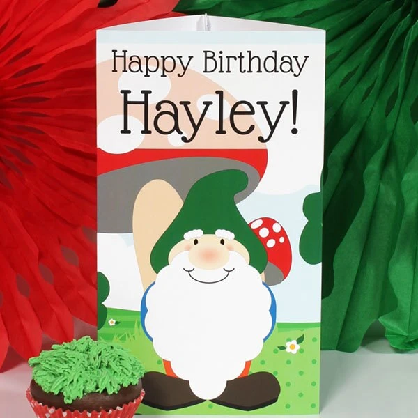 Woodland Gnome Birthday Centerpiece, 10-inch, Editable Digital Template 3 Woodland Gnome Birthday Centerpiece, 10-inch, Editable Digital Template