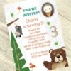Wild Woodland 3rd Birthday Invitation, 5x7-inch, Editable Digital Template -Birthday Party Supplies 95cec4e2 e6f0 5fe3 b48c c3b628c6a920 41125