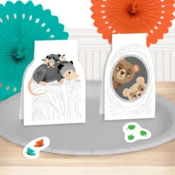 Wild Woodland Baby Shower Table Decoration, Editable Digital Template