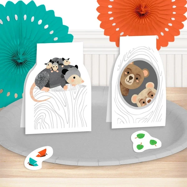 Wild Woodland Baby Shower Table Decoration, Editable Digital Template 3 Wild Woodland Baby Shower Table Decoration, Editable Digital Template