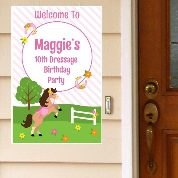 Playful Pony Party Welcome Sign, 8x10, 16x20, Editable Digital Template 3 Playful Pony Party Welcome Sign, 8x10, 16x20, Editable Digital Template