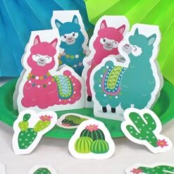 Alpaca Party Table Decoration, Editable Digital Template