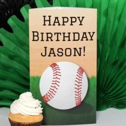 Baseball Party Centerpiece, 10-inch, Editable Digital Template, Instant Download
