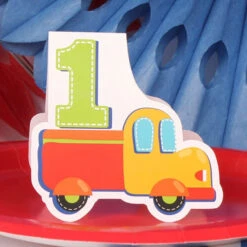 All Aboard 1st Birthday Table Decoration, Editable Digital Template