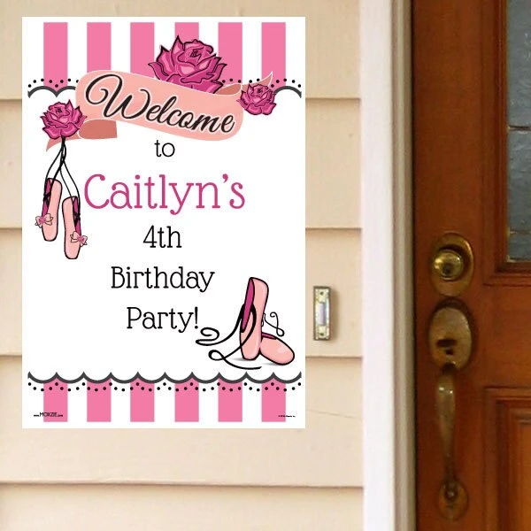 Ballerina Party Welcome Sign, 8x10, 16x20, Editable Digital Template 3 Ballerina Party Welcome Sign, 8x10, 16x20, Editable Digital Template