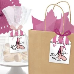 Ballerina Party Favor Tag, Editable Digital Template