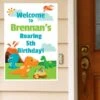 Little Dinosaur Party Welcome Sign, 8x10, 16x20, Editable Digital Template -Birthday Party Supplies bc71e987 4785 57b4 95a3 f85d55a346d3 91980