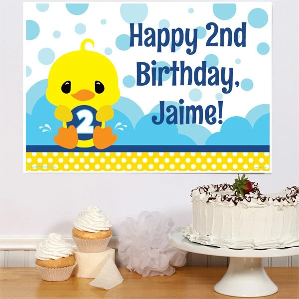 Little Ducky 2nd Birthday Sign, 8x10, 16x20, Editable Digital Template 3 Little Ducky 2nd Birthday Sign, 8x10, 16x20, Editable Digital Template