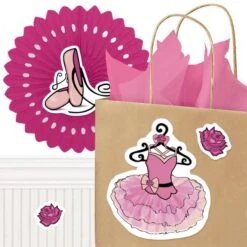 Ballerina Party Cutout Decoration, Editable Digital Template