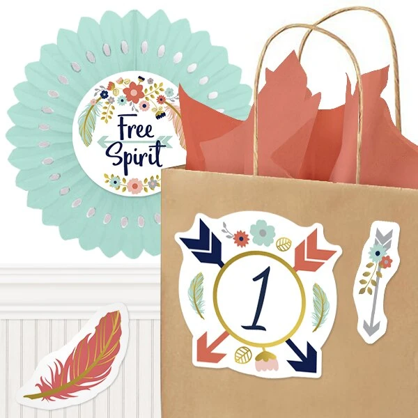 Boho 1st Birthday Cutout Decoration, Editable Digital Template 3 Boho 1st Birthday Cutout Decoration, Editable Digital Template