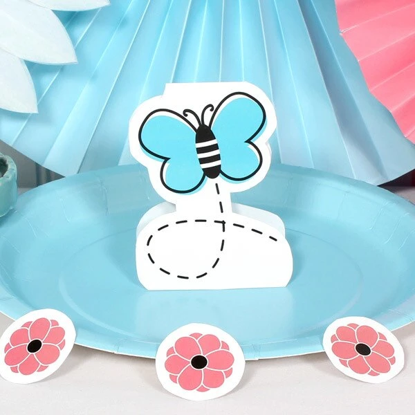 Little Butterfly Party Table Decoration, Editable Digital Template 3 Little Butterfly Party Table Decoration, Editable Digital Template