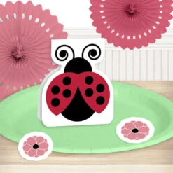 Little Ladybug Party Table Decoration, Editable Digital Template, Instant Download