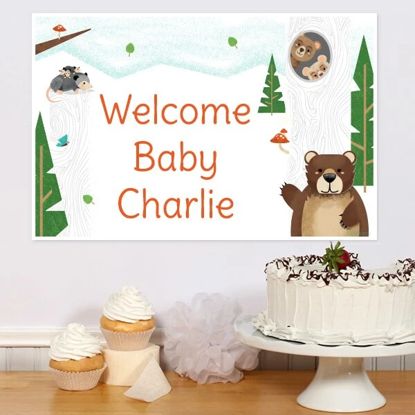 Wild Woodland Baby Shower Sign, 8x10, 16x20, Editable Digital Template 3 Wild Woodland Baby Shower Sign, 8x10, 16x20, Editable Digital Template